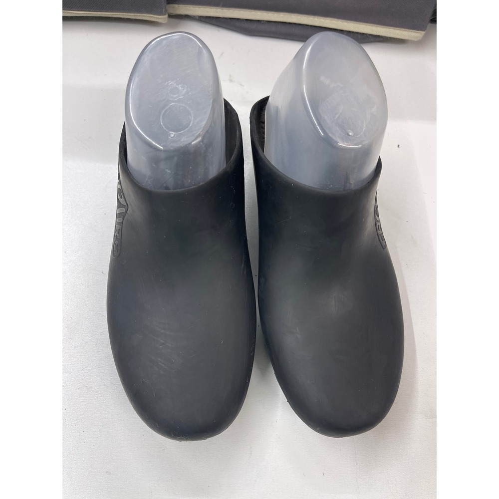 Calzuro Classic Black Rubber Clogs Made in Italy Professional Work Shoes 38-39